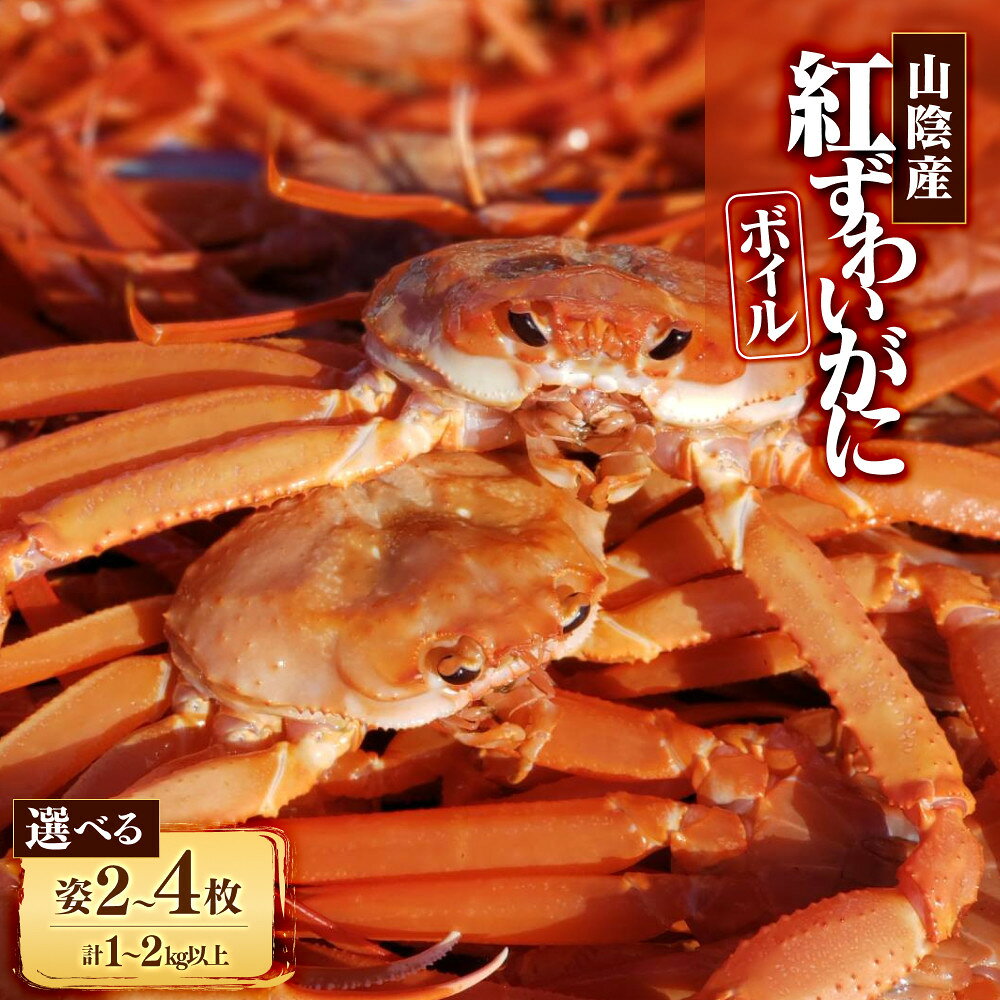【ふるさと納税】＜容量が選べる＞＜7～8月配送不可＞山陰産！ボイル紅ずわいがに(姿2～4枚・計1～2kg以上)