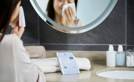 クレンジングタオル 携帯用７枚入×30個 TSC-7P アイリスオーヤマ 使い捨て 持ち運び 厚手 丈夫 洗顔 清潔 柔らかい 吸水性 ふき取り 汗 口元 破れにくい 旅行 お出かけ