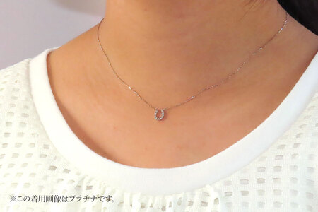 K18 ピンクゴールド 馬蹄 ダイヤモンド ペンダント MJ-1133 ジュエリー