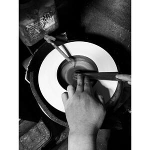 はがね出刃包丁　＜親子ねこ＞　和風レトロモダン　木製ハンドル