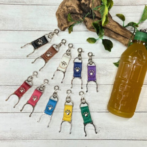 【イタリアンレザー】本革ペットボトルホルダー 牛革 本革 シュリンクレザー ペットボトル ホルダー イタリアン ライトブルー