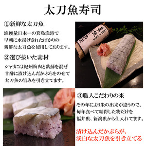 おっぱ寿司3本セット(鯖・サンマ・太刀魚)(B1122-1)