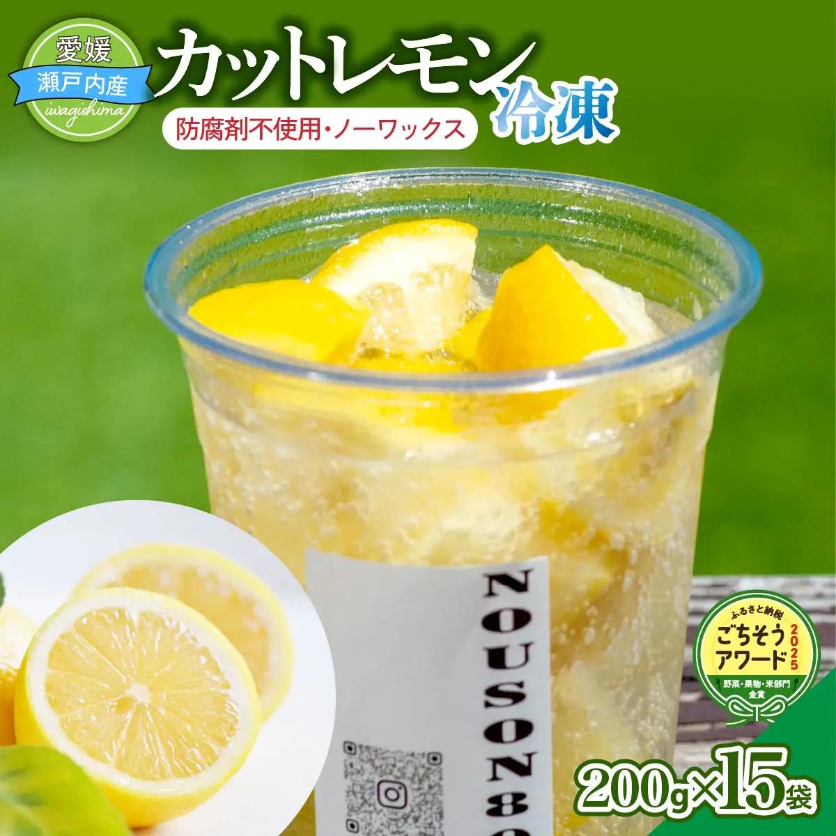 レモン 冷凍 カットレモン 200g×15パック 数量限定
