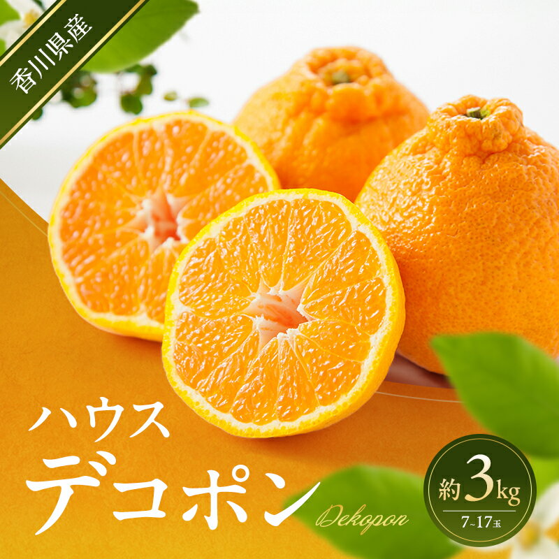 【ふるさと納税】ハウスデコポン 約3kg デコポン でこぽん 柑橘 フルーツ 果物 くだもの 果実 旬の果物 旬のフルーツ 香川 香川県 東かがわ市　お届け：2026年12月15日～2027年3月20日