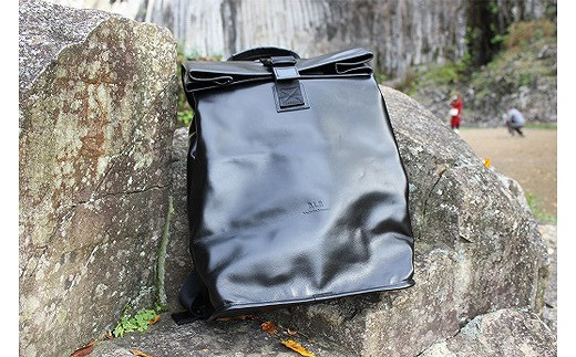 「防水革背負袋」　Waterproof leather  Backpack　（クロ）