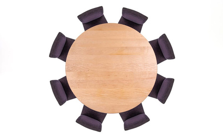 府中家具　Carving table　φ1100　ブラックチェリー ／ 無垢 テーブル 円形 ラウンドテーブル 木製 家具 ダイニングテーブル 北欧 インテリア デザイン家具 安定感 彫刻脚 職人家具