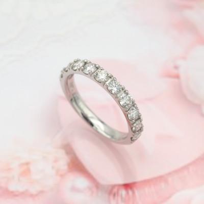 ふるさと納税 山梨県 PT900 1.0ct 一文字ダイヤモンドリング　#18　HR-009179 |  | 02