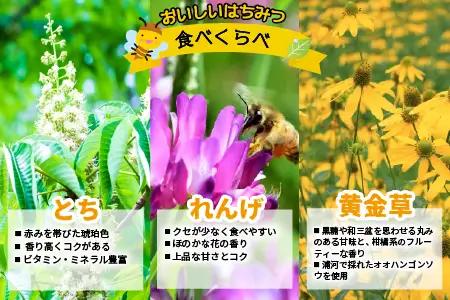 国産純粋完熟はちみつ小瓶セット(れんげ・とち・黄金草)[16-1052]