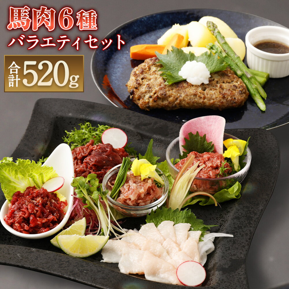 【ふるさと納税】6種馬肉バラエティ 真空パック 赤身 コウネ フタエゴ ユッケ トロ ハンバーグ 6種類 タレ付き 馬肉 お肉 冷凍 グルメ お取り寄せ 食べ比べ 世界的衛生基準SQF認証取得 送料無料