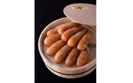 「無添加」極み無着色明太子　檜樽入り(600g)　海千[D4241]