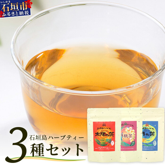 【ふるさと納税】太陽の茶・月桃茶・月の茶　3種類セット｜ 沖縄 石垣島 お茶 ハーブ ハーブティ 月桃 クワンソウ 無農薬 HR-4
