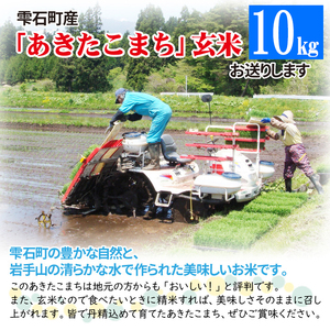 数量限定 岩手県産 あきたこまち 玄米 10kg 【ユニティファーム】 米 こめ コメ スーパーフード ヘルシー ごはん ご飯 ライス 国産 産地直送 農家直送 期間限定 おにぎり 弁当 おすすめ 人