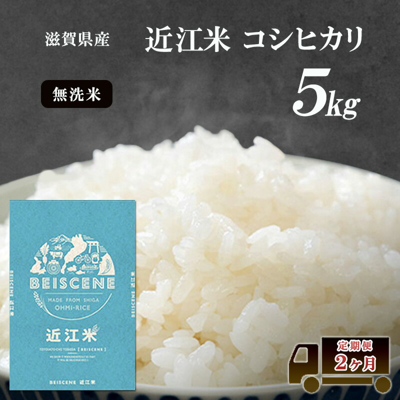 【ふるさと納税】特A受賞歴 定期便 5kg×2ヶ月 コシヒカリ 無洗米 令和7年産 近江米 米 こめ コメ滋賀 豊郷 定期 2回