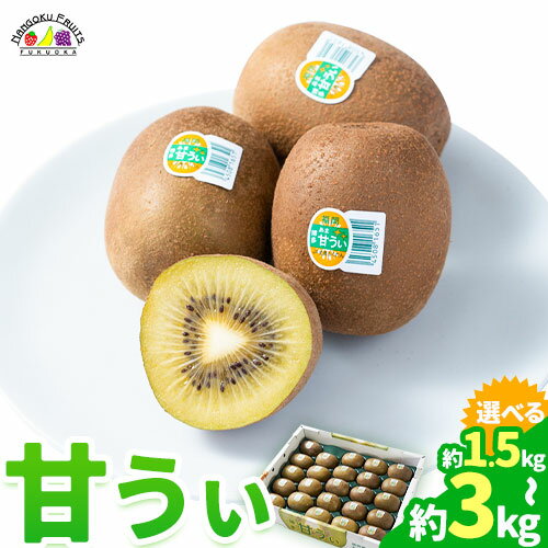 【ふるさと納税】キウイ 甘うぃ 約1.5kg 約3kg 南国フルーツ株式会社《10月中旬から11月末頃出荷》福岡県 小竹町 あまおう 福岡県産 キウイ フルーツ キウイフルーツ 果物