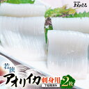 【ふるさと納税】【先行予約】若狭アオリイカ 刺身用2枚（合計約70g）《-60℃で急速冷凍》 下処理済みだからシンクも汚れず大好評！ 福井 地物 海鮮 【2024年11月上旬以降順次発送予定】お買い物マラソン 買い回り [m17-a044]