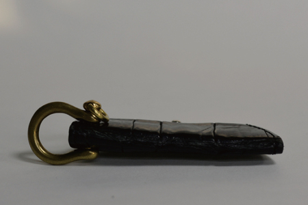 KeyRing(クロコダイル)｜栃木県 益子町 ふるさと納税 日用品 クロコダイルレザー キーリング 鍵 革 ナイルワニ 栃木レザー（BB019）