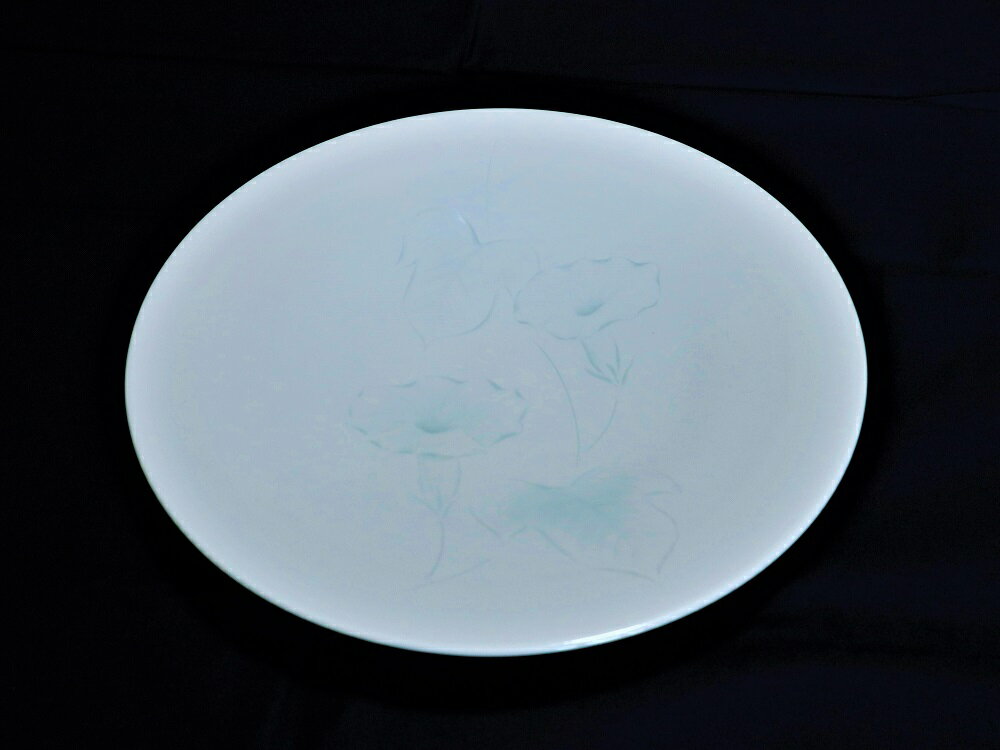 【ふるさと納税】君津榮窯 朝顔文鉢 8寸（約24cm） | 色：ブルー 電子レンジ 食洗器 使用可 菓子鉢 きみつさかえがま 星野榮一 ほしのえいいち 工芸品 君津市 きみつ 千葉県
