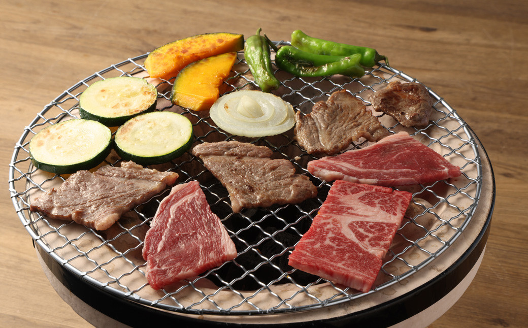 【6ヶ月定期便】 赤牛 焼肉用 カット （バラ・ロース） 500g