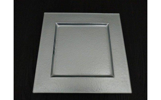 
角リムプレート　ラメシルバー
