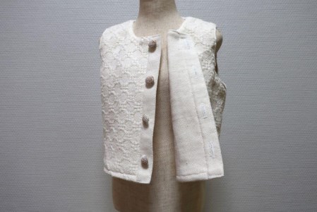 白綿リバーシブルベスト 綿畑からそのまま 乳児用（男女共用）
