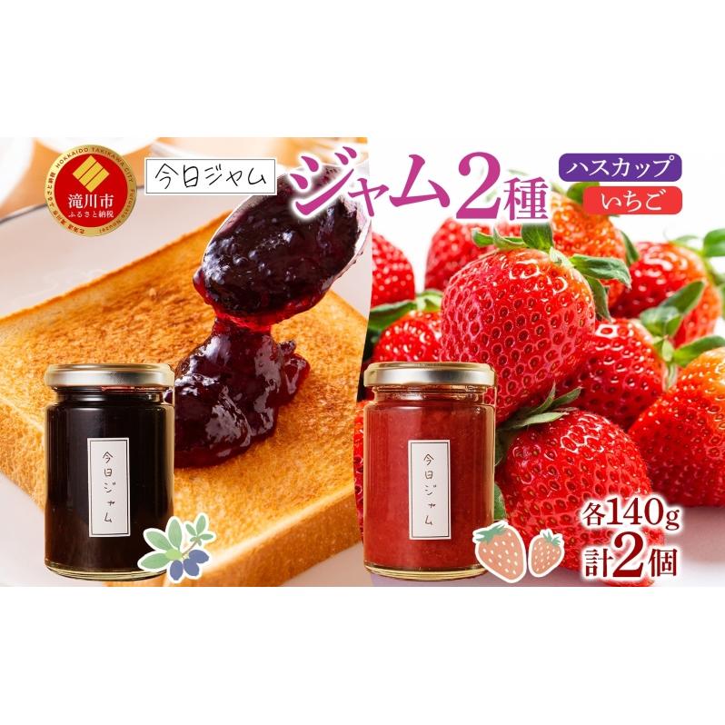 【ふるさと納税】ジャム2種セットB 各1個 ハスカップジャム いちごジャム  今日ジャム 北海道産 自家製 パン ヨーグルト 朝食 濃厚 甘い デザート スイーツ おやつ グルメ ご褒美 贅沢 ギフト