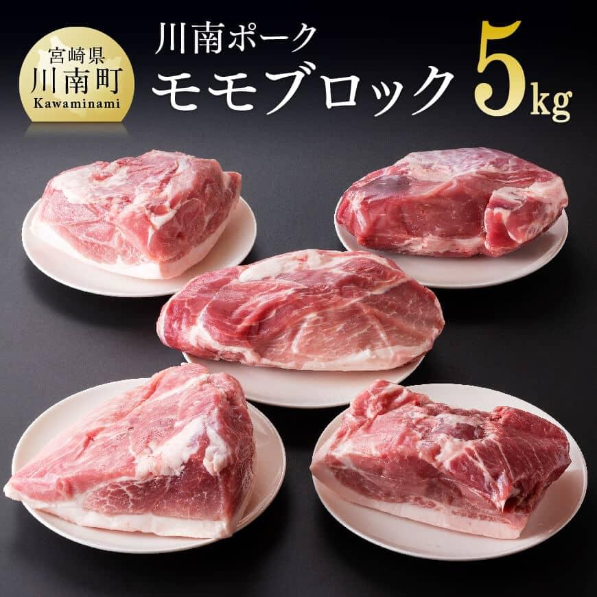【ふるさと納税】 川南ポーク モモブロック5kg 宮崎県産 九州産 川南町産 豚肉 ぶた肉 おうちごはん 送料無料 D05010