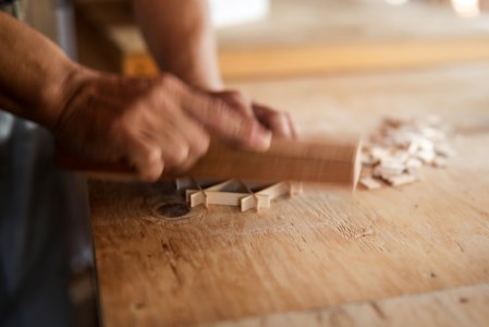[075003]～大工が創る組子細工～麻の葉コースター　2個セット