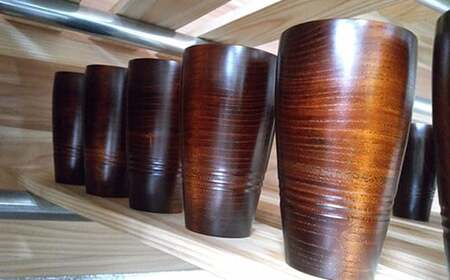 漆こっぷ-曉-壱（ケヤキ：茶） ／ ゆうび 漆塗り 食器 コップ