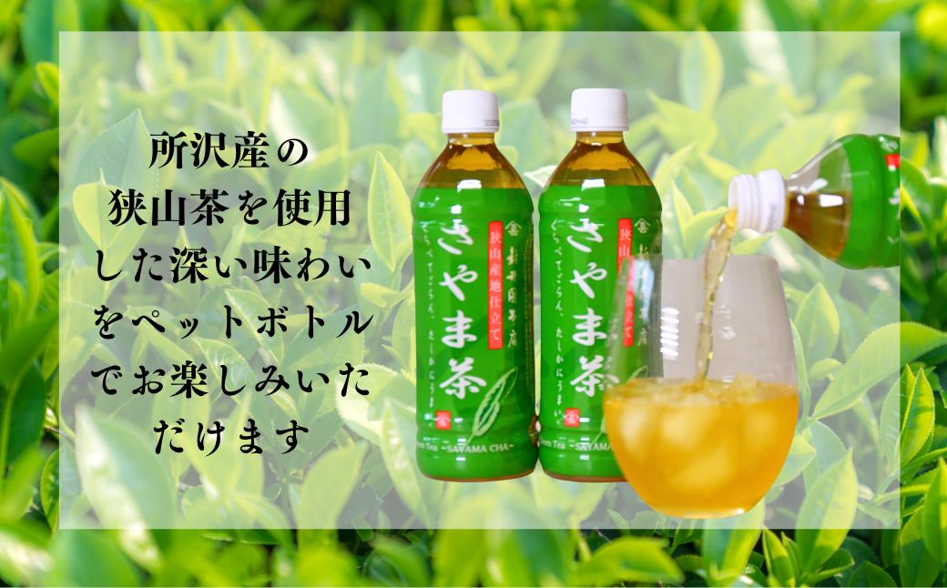 さやま茶 ペットボトル 500ml×24本 | 狭山茶 ペットボトル 茶 お茶 日本茶 緑茶 濃厚 コク 香り 風味 まろやか 美味しい おすすめ ギフト お土産 プレゼント 贈答 新井園本店 埼玉県