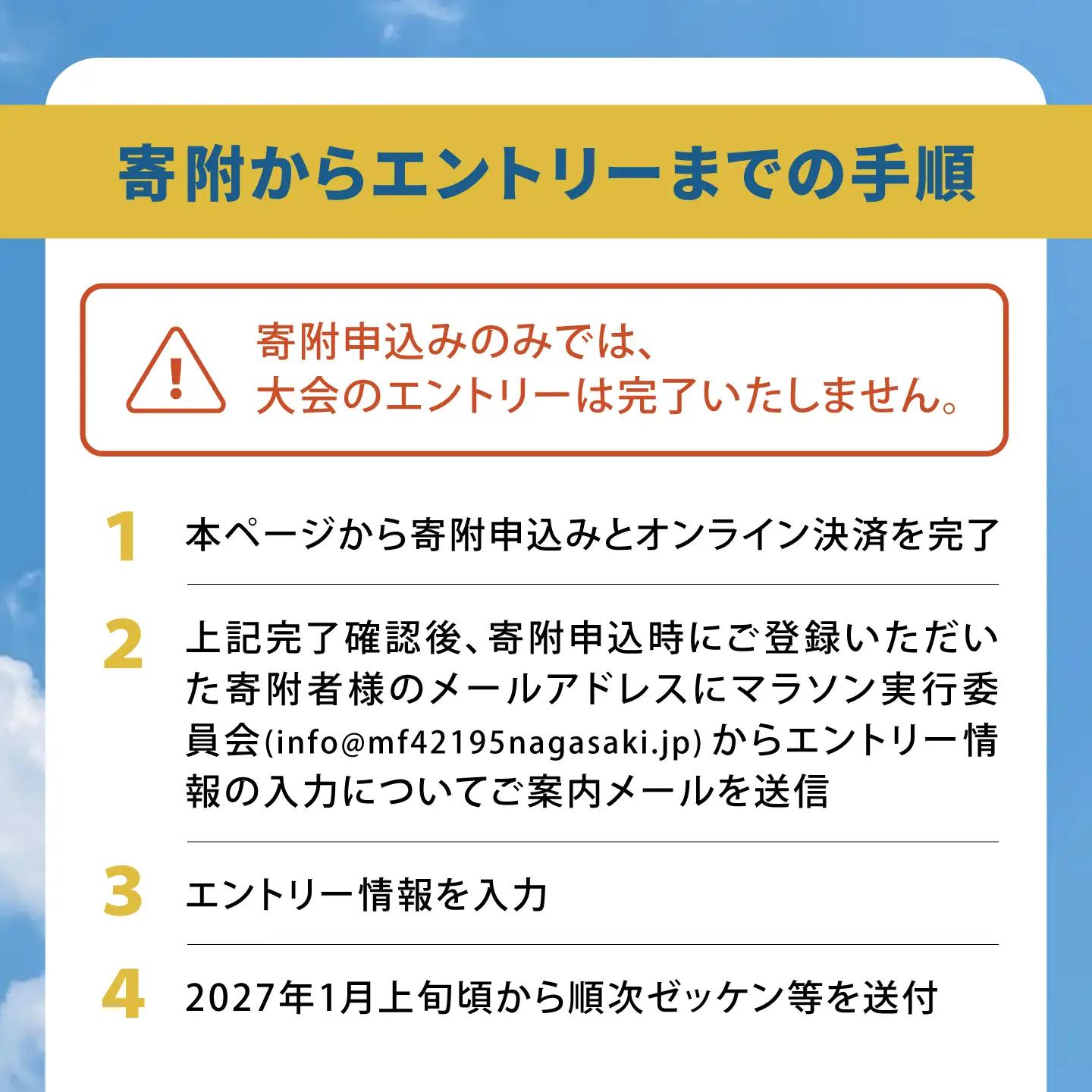 【2027年1月31日(日)開催】長崎ミュージックフェスマラソン2027 出走権 1名様分(フルマラソン) / マラソン マラソン大会 マラソン出走権 マラソン大会出走権 出走権 出走 ランナー / 