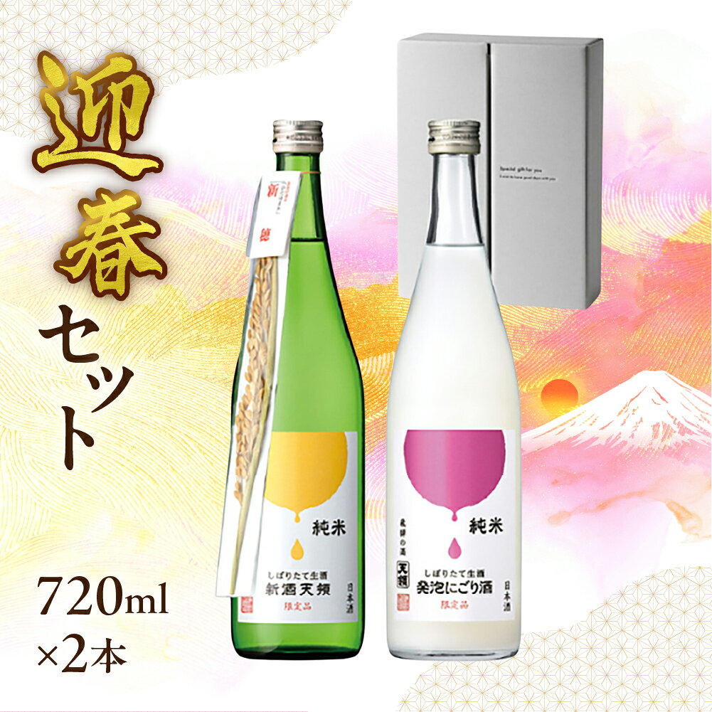 【ふるさと納税】先行予約（2026年11月上旬頃から順次発送）（迎春セット）純米しぼりたて生酒　新酒天領 720ml・純米しぼりたて 生酒発泡にごり酒 720ml 酒 お酒 天領酒造 天領 下呂市 限定 期間限定