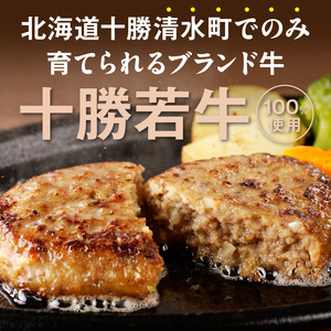十勝若牛100％使用！ 十勝若牛 ハンバーグ 100g × 6個  【 おかず 赤身 ヘルシー 低カロリー 牛肉 肉 ブランド牛 国産 惣菜 小分け 豊かな旨味 贈り物 冷凍 お取り寄せ 北海道 清水