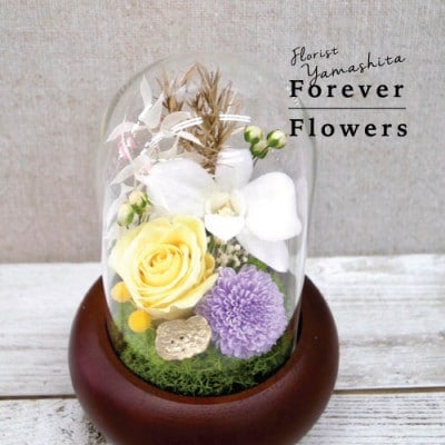 
プリザーブドフラワー 仏花 ガラスドーム「日毬 きいろ」【1284599】
