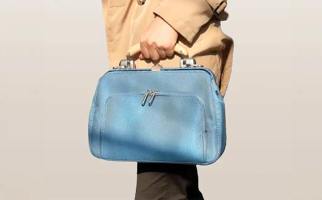 豊岡鞄 for the blue ミニダレスバッグ 3701 ドルフィンブルー / 足立 ダレスバッグ コンパクト 3WAY 手提げ リュック ショルダーバッグ タブレット 収納 レディース メンズ 