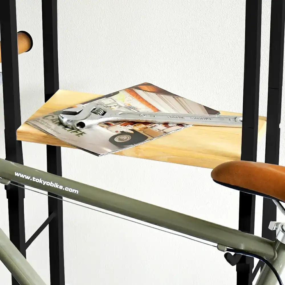 ナチュラルサイクルスタンド 2台用 / ブラック ｜ 2434-2 足立製作所