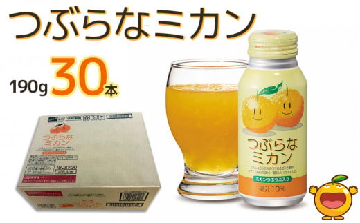 つぶらなミカン 190g×30本 みかんジュース オレンジジュース 蜜柑 ミカン 大分県産 九州産 津久見市 国産