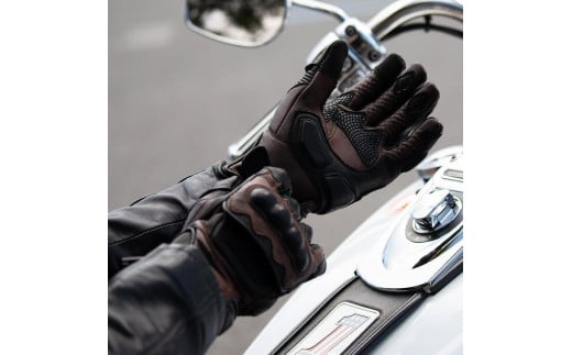 【デグナー】プロテクター付きレザーグローブ ブラウン [TG-94]【サイズM】［ 京都 八王子 バイクギア グローブ 人気 おすすめ 革 レザー ツーリング ライダー バイカー バイク ブランド メーカー ギア パーツ ］