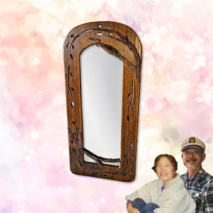 【ふるさと納税】姿見鏡（桜の皮） ／ 工房エンジェルのために 鏡 奈良県 田原本町