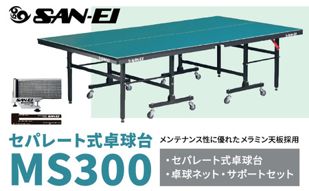 メンテナンス性に優れたセパレート式卓球台 MS300 株式会社三英《受注生産のため、1～2ヶ月程で発送》 千葉県 流山市 卓球台 卓球ネット 卓球 部活 卓球ホッケー st-p
