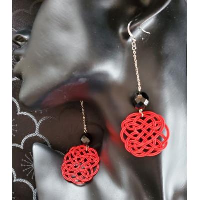 ふるさと納税 野々市市 【金沢水引】NICO　ピアス　レッド |  | 01