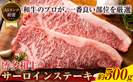 博多和牛サーロインステーキセット 500g (250g×2枚)《30日以内に出荷予定(土日祝除く)》 博多和牛 株式会社MEAT PLUS 牛肉 サーロイン A5ランク のみ使用 厳選