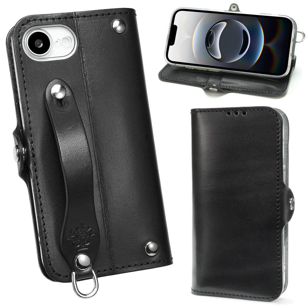 【ふるさと納税】EFGS iPhone 17e / 16e 手帳型 ケース 栃木ブラック【左開き】TPU スタンド カード入れ ベルト付き 栃木レザー 本革 リッキーズ