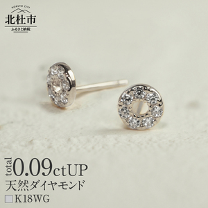 K18 天然ダイヤモンド　HALO　ピアス【K18WG】 ピアス ダイヤ アクセサリー レディース ジュエリー K18 WG ホワイトゴールド ダイヤモンド HALO 天然 鑑別書付 保証書付 ジュエリーケース付 プレゼント