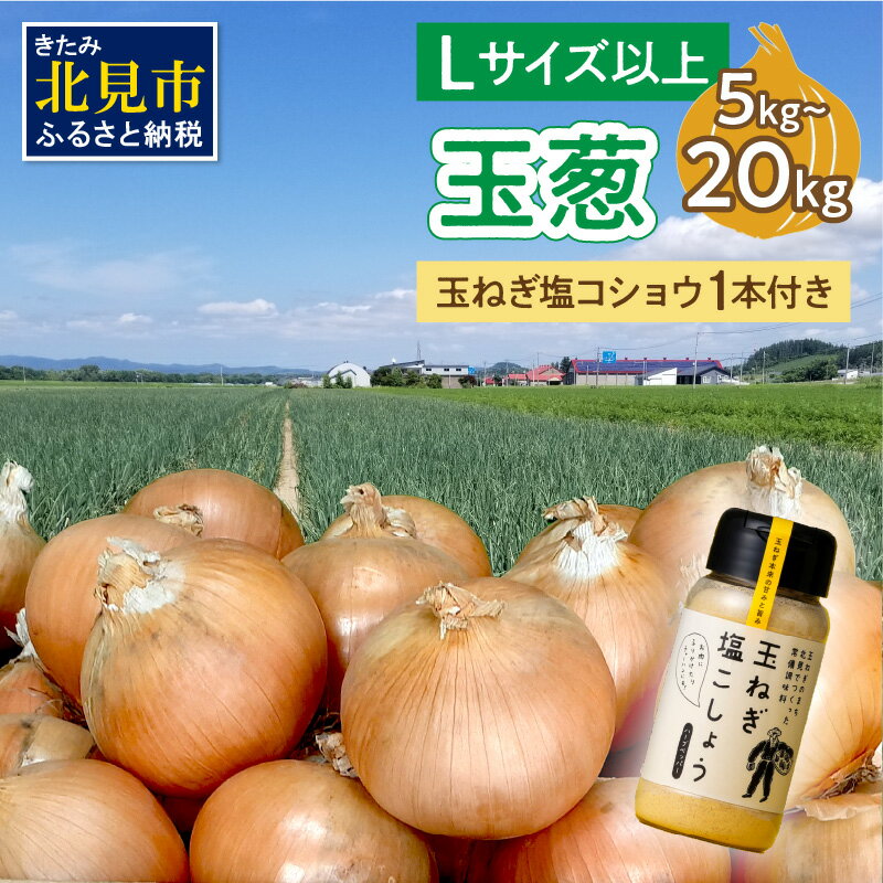 【ふるさと納税】【予約】玉葱 5kg 10kg 20kg Lサイズ以上 玉ねぎ塩こしょう 1本付き