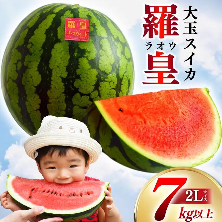 CG059 【令和9年度出荷分】絶品！大玉スイカ～羅皇（ラオウ）～（7kg以上）