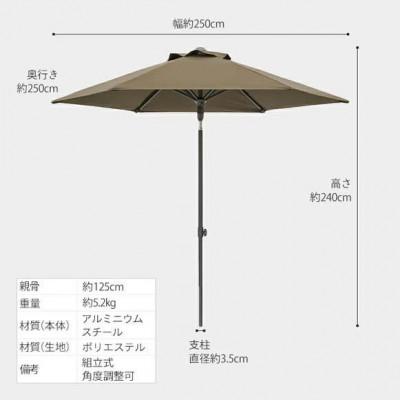 ふるさと納税 海南市 EGプッシュパラソル 2.5m カーキ　33066900 |  | 01