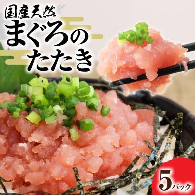 ふるさと納税 土佐清水市 国産天然まぐろのたたき 80g×5パック 鮪 マグロ ネギトロ 海鮮丼 寿司 惣菜【R01196】
