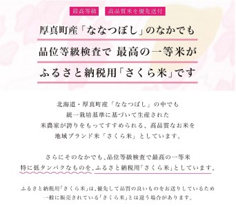 【1095】 北海道厚真町ブランド米《玄米》さくら米10kg