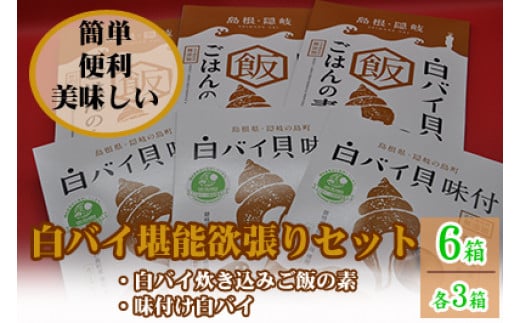 1303　白バイ堪能欲張りセット（炊き込みご飯の素3箱・味付け3箱）