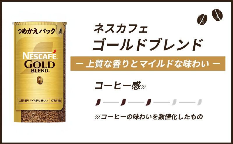ネスレ日本 ネスカフェ ゴールドブレンド エコ＆システムパック【バリスタ詰め替え用】 95g×12個入 コーヒー豆 インスタントコーヒー 飲み物 ドリンク コーヒーブレイク コーヒータイム